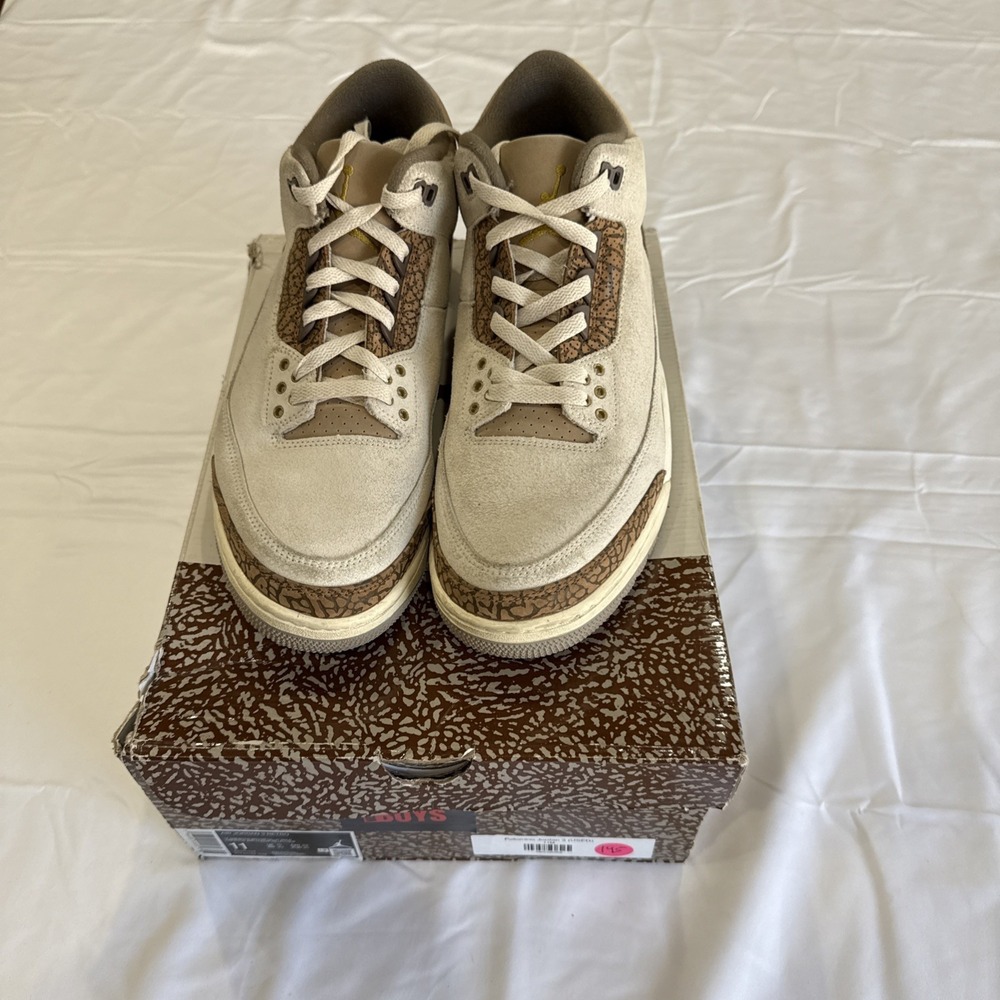 Jordan Air Jordan 3 Palomino White Brown Mid Top Sneaker CT8532-102 Men's Sz 11